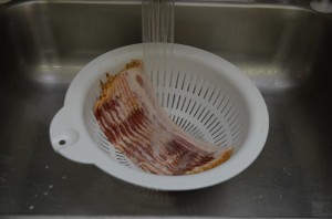 Reduce bacon shrinkage
